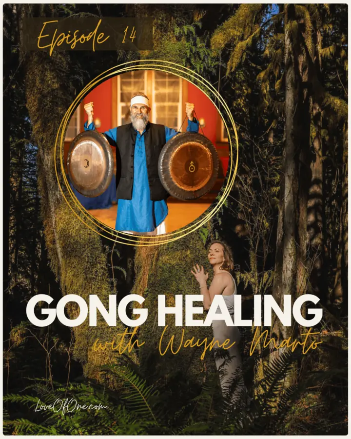 Cover art for the Love of One episode “Gong Sound Healing”